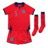 Kids Engeland Luke Shaw #3 Uit tenue WK 2022 Korte Mouw (+ Korte broeken)-1