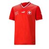 Zwitserland Granit Xhaka #10 Thuis tenue Mensen WK 2022 Korte Mouw-1