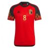 België Youri Tielemans #8 Thuis tenue Mensen WK 2022 Korte Mouw-1