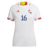 Dames België Thorgan Hazard #16 Uit tenue WK 2022 Korte Mouw-1