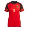 Dames België Youri Tielemans #8 Thuis tenue WK 2022 Korte Mouw-1