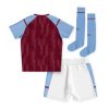 Kids Aston Villa Thuis tenue 2023-24 Korte Mouw (+ Korte broeken)-1