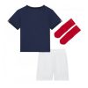 Kids Frankrijk Thuis tenue WK 2022 Korte Mouw (+ Korte broeken)-1