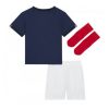 Kids Frankrijk Thuis tenue WK 2022 Korte Mouw (+ Korte broeken)-1