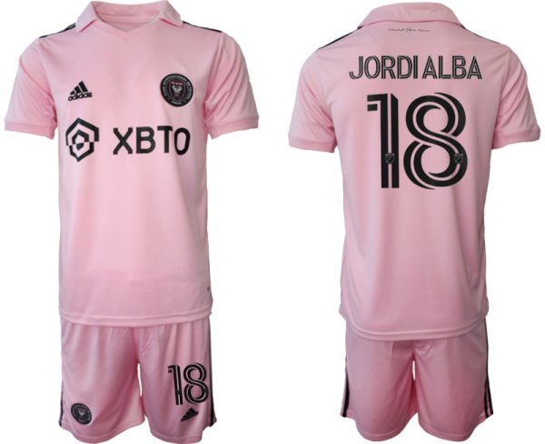 Inter Miami Jordi Alba #18 Thuis tenue Mensen 2023-24 Korte Mouw (+ Korte broeken)