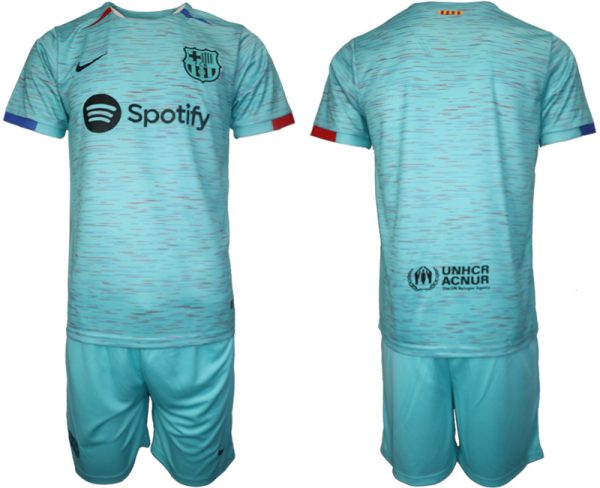 Barcelona Derde Shirt 2023-2024 Korte Mouw (+ Korte broeken) Voetbalshirts