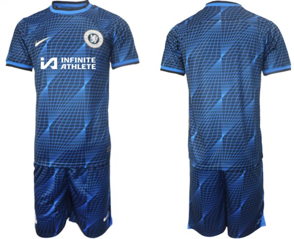 Chelsea Uitshirt 2023-2024 Infinite Athlete Voetbalshirts Korte Mouw (+ Korte broeken)