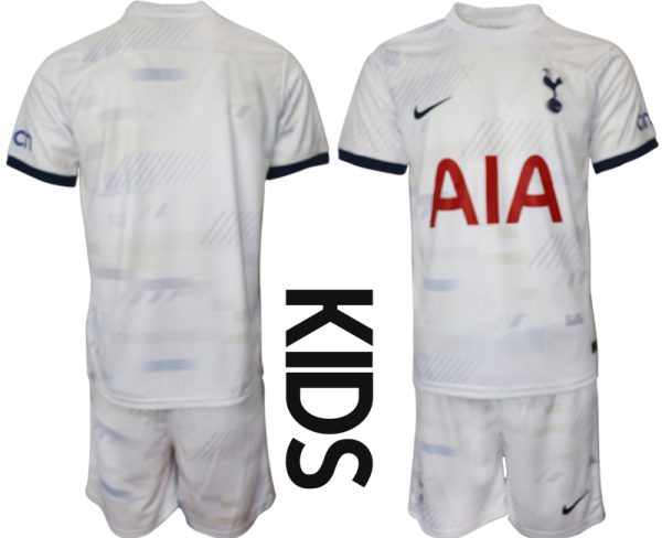 Tottenham Hotspur Thuisshirt 2023-2024 Kids Korte Mouw (+ Korte broeken) Voetbalshirts