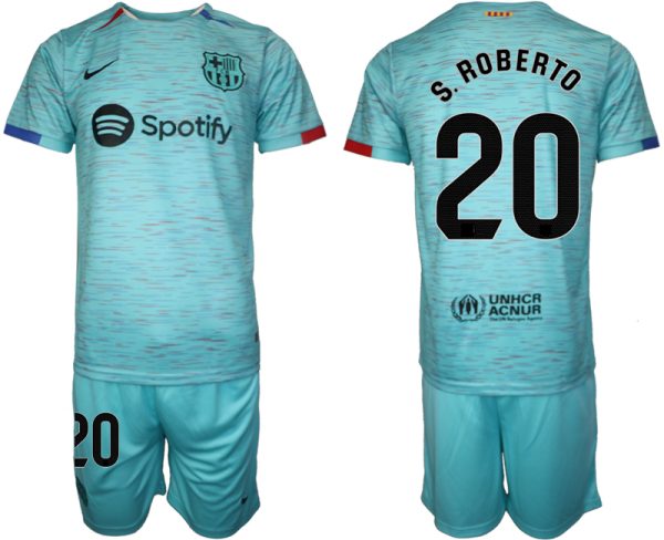 Barcelona Sergi Roberto #20 Derde Shirt 2023-24 Voetbalshirts Korte Mouw (+ Korte broeken)