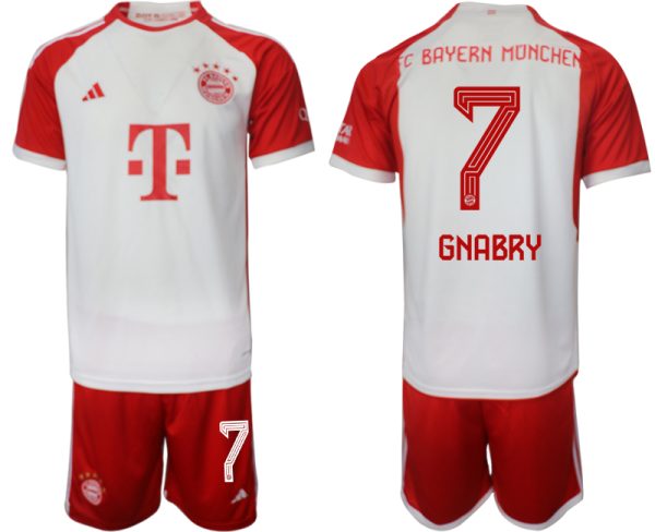 Bayern Munich Serge Gnabry #7 Thuisshirt 2023/24 Korte Mouw (+ Korte broeken) Voetbalshirts