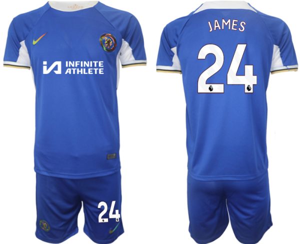 Chelsea Reece James #24 Thuisshirt 2023/24 Korte Mouw (+ Korte broeken) Voetbalshirts