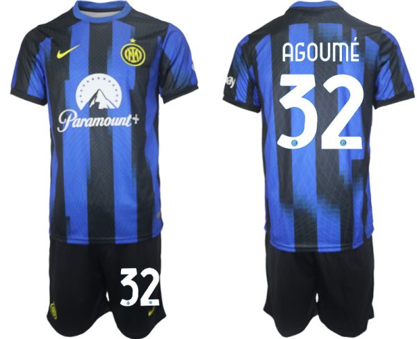 Inter Milan Lucien Agoume #32 Thuisshirt 2023/24 Korte Mouw (+ Korte broeken) Voetbalshirts