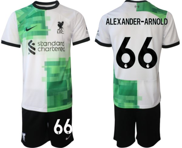 Liverpool Alexander-Arnold #66 Uitshirt 2023/24 Korte Mouw (+ Korte broeken) Voetbalshirts