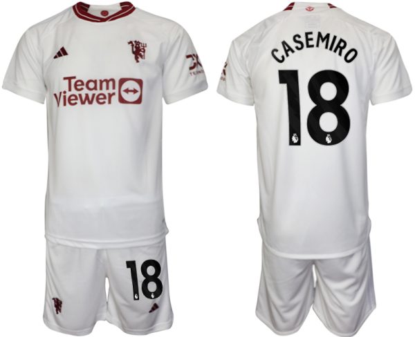 Manchester United Casemiro #18 Derde Shirt 2023/24 Korte Mouw (+ Korte broeken) Voetbalshirts