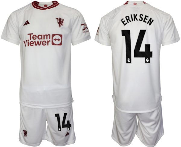 Manchester United Christian Eriksen #14 Derde Shirt 2023/24 Korte Mouw (+ Korte broeken) Voetbalshirts