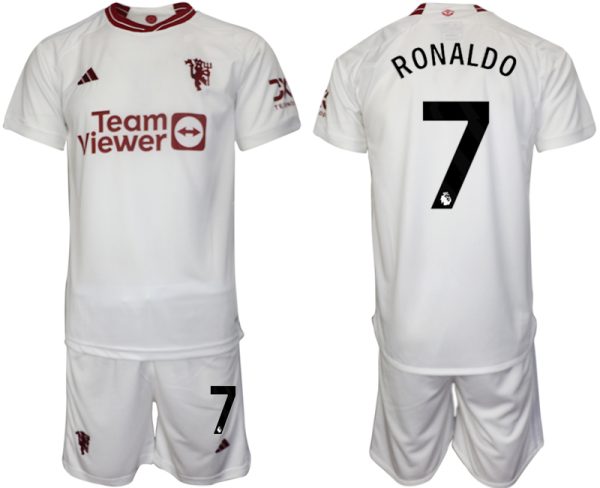Manchester United Cristiano Ronaldo #7 Derde Shirt 2023/24 Korte Mouw (+ Korte broeken) Voetbalshirts