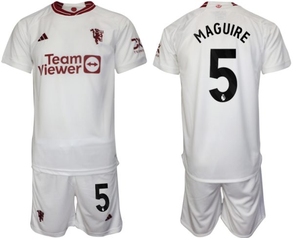 Manchester United Harry Maguire #5 Derde Shirt 2023/24 Korte Mouw (+ Korte broeken) Voetbalshirts