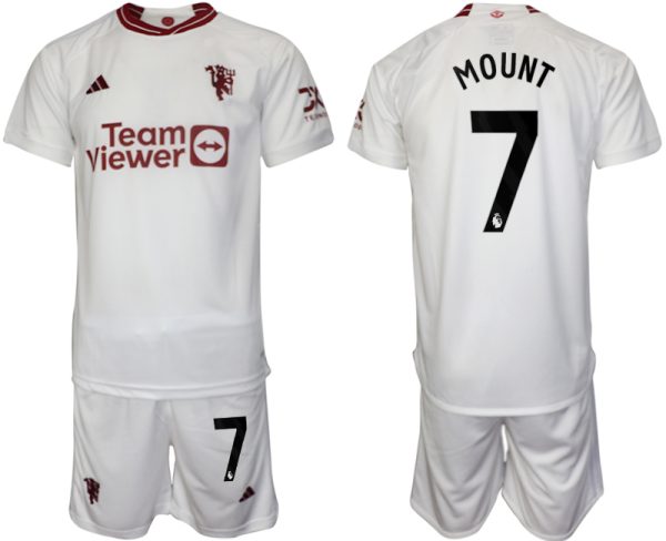 Manchester United Mason Mount #7 Derde Shirt 2023/24 Korte Mouw (+ Korte broeken) Voetbalshirts