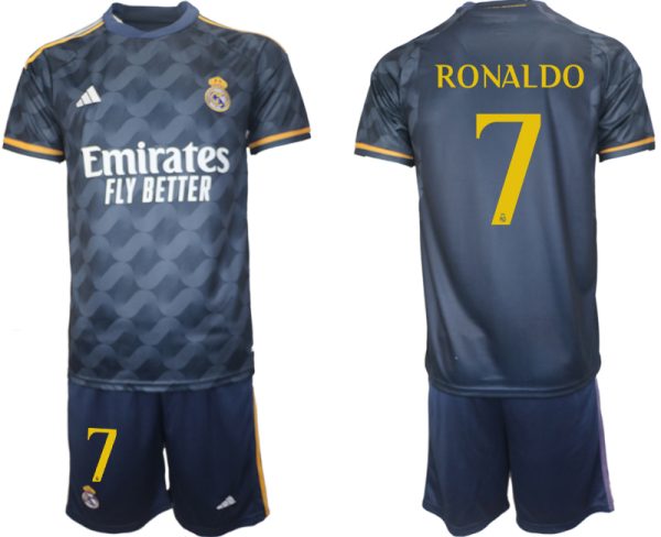 Real Madrid Cristiano Ronaldo #7 Uitshirt 2023/24 Korte Mouw (+ Korte broeken) Voetbalshirts