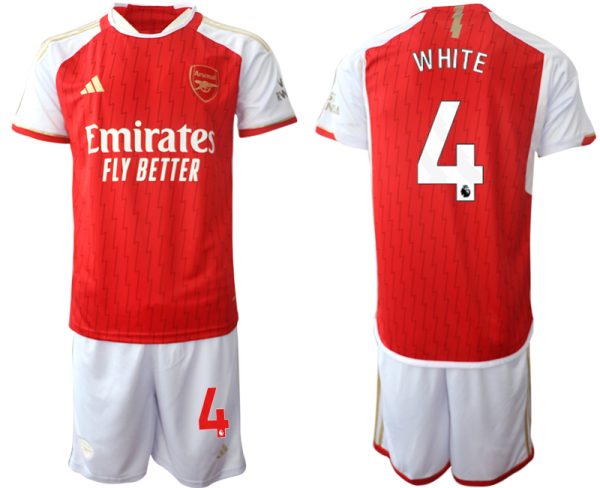 Arsenal Ben White #4 Thuisshirt 2023-24 Mensen Korte Mouw (+ Korte broeken) Voetbalshirts