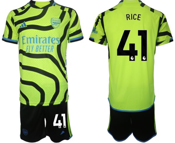Arsenal Declan Rice #41 Uitshirt 2023-24 Mensen Korte Mouw (+ Korte broeken) Voetbalshirts