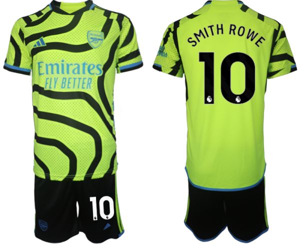 Arsenal Emile Smith Rowe #10 Uitshirt 2023-24 Mensen Korte Mouw (+ Korte broeken) Voetbalshirts