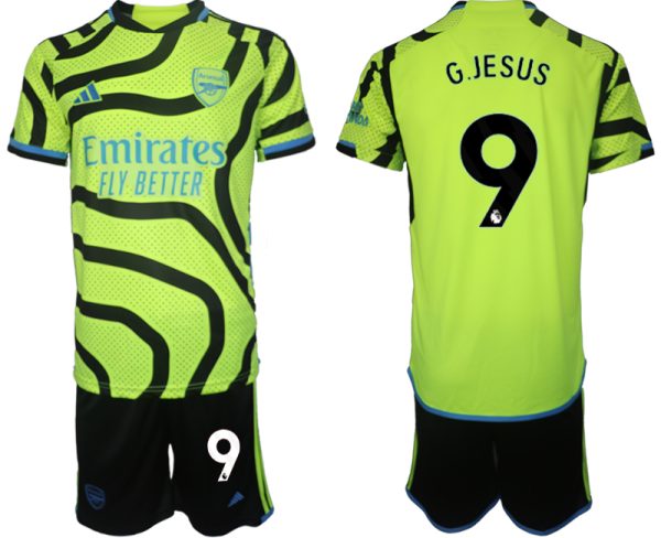 Arsenal Gabriel Jesus #9 Uitshirt 2023-24 Mensen Korte Mouw (+ Korte broeken) Voetbalshirts