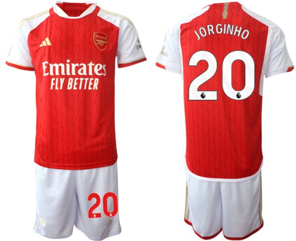 Arsenal Jorginho #20 Thuisshirt 2023-24 Mensen Korte Mouw (+ Korte broeken) Voetbalshirts