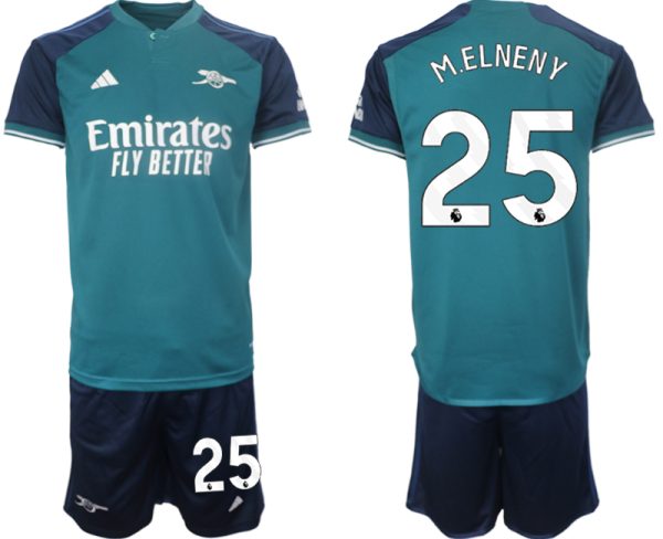 Arsenal Mohamed Elneny #25 Derde Shirt 2023-24 Mensen Korte Mouw (+ Korte broeken) Voetbalshirts