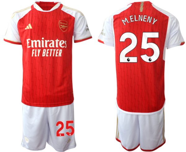 Arsenal Mohamed Elneny #25 Thuisshirt 2023-24 Mensen Korte Mouw (+ Korte broeken) Voetbalshirts