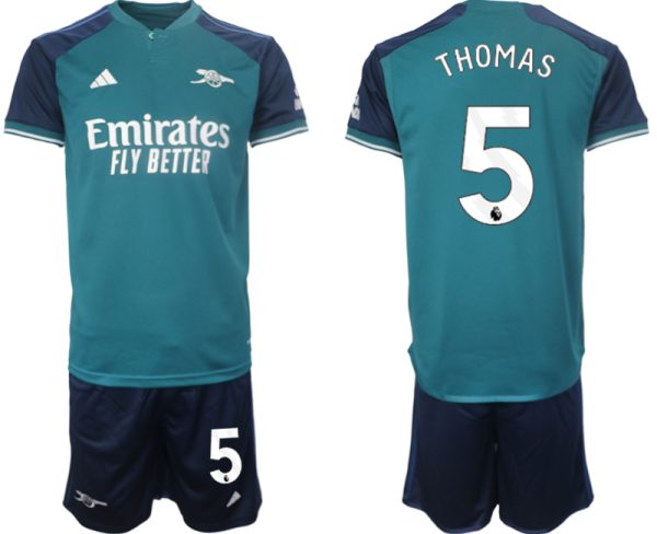 Arsenal Thomas Partey #5 Derde Shirt 2023-24 Mensen Korte Mouw (+ Korte broeken) Voetbalshirts