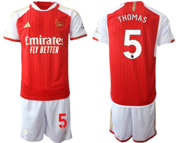 Arsenal Thomas Partey #5 Thuisshirt 2023-24 Mensen Korte Mouw (+ Korte broeken) Voetbalshirts