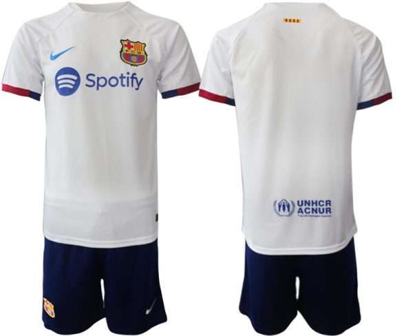 Barcelona Uitshirt 2023-24 Mensen Korte Mouw (+ Korte broeken) Voetbalshirts