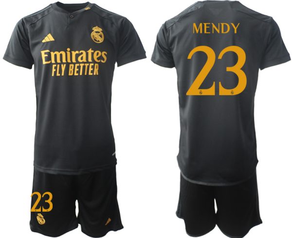 Real Madrid Ferland Mendy #23 Derde Shirt 2023-24 Mensen Korte Mouw (+ Korte broeken) Voetbalshirts