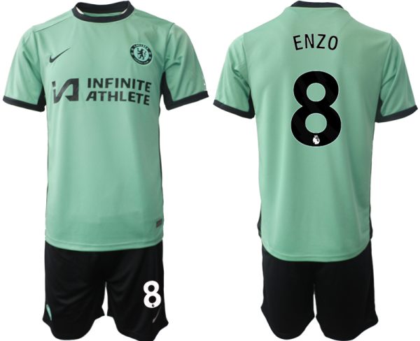 Chelsea Enzo Fernández #8 Derde Shirt 2023-24 Mensen Korte Mouw (+ Korte broeken) Voetbalshirts