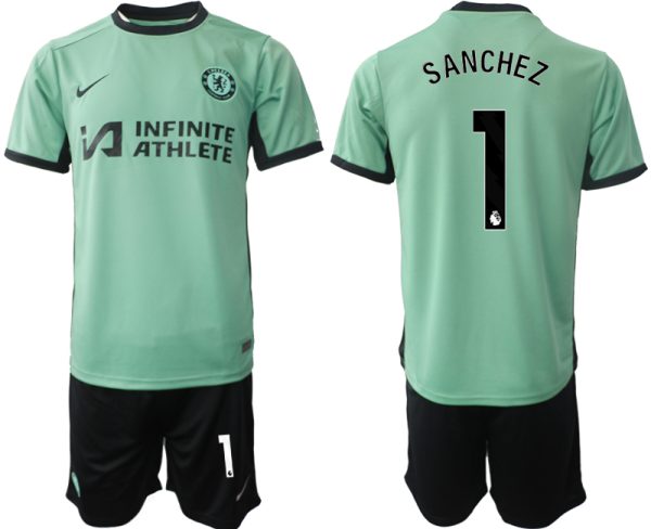 Chelsea Robert Sanchez #1 Derde Shirt 2023-24 Mensen Korte Mouw (+ Korte broeken) Voetbalshirts