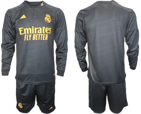 Real Madrid Derde Shirt 2023-24 Mensen Lange Mouwen (+ Korte broeken) Voetbalshirts