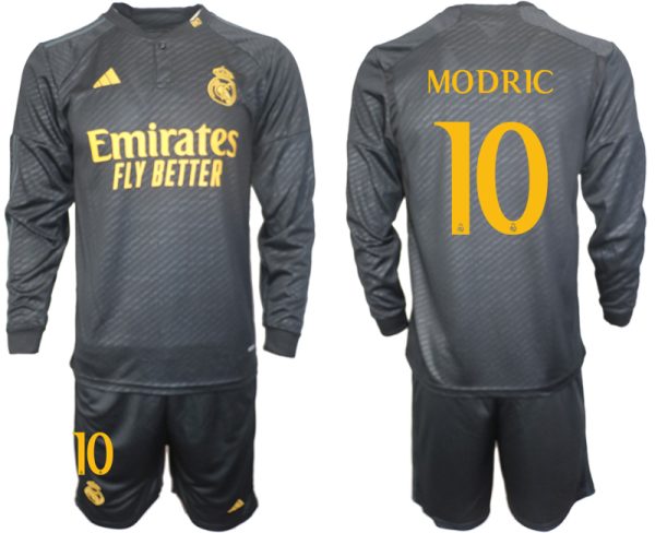 Real Madrid Luka Modric #10 Derde Shirt 2023-24 Mensen Lange Mouwen (+ Korte broeken) Voetbalshirts