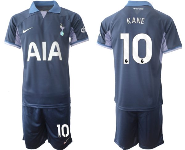 Tottenham Hotspur Harry Kane #10 Uitshirt 2023-24 Mensen Korte Mouw (+ Korte broeken) Voetbalshirts