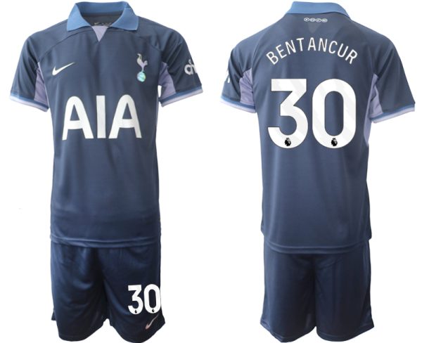 Tottenham Hotspur Rodrigo Bentancur #30 Uitshirt 2023-24 Mensen Korte Mouw (+ Korte broeken) Voetbalshirts