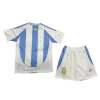 Kids Argentinië Thuisshirt Copa América 2024 Voetbalshirts Korte Mouw (+ Korte broeken)-1