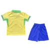Kids Brazilië Thuisshirt Copa América 2024 Voetbalshirts Korte Mouw (+ Korte broeken)-1