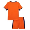 Kids Nederland Thuisshirt EK 2024 Voetbalshirts Korte Mouw (+ Korte broeken)-1