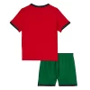 Kids Portugal Thuisshirt EK 2024 Voetbalshirts Korte Mouw (+ Korte broeken)-1