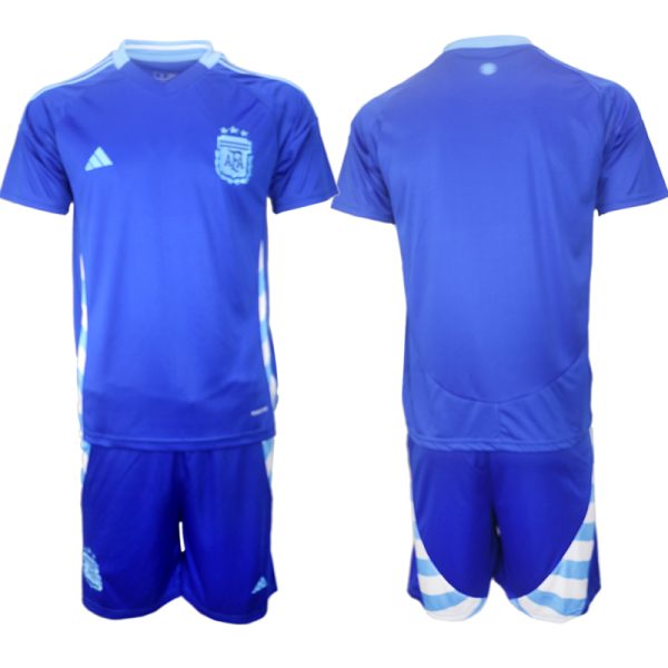 Nieuwe Argentinië Uitshirt Copa América 2024 Voetbalshirts Korte Mouw (+ Korte broeken) Kopen