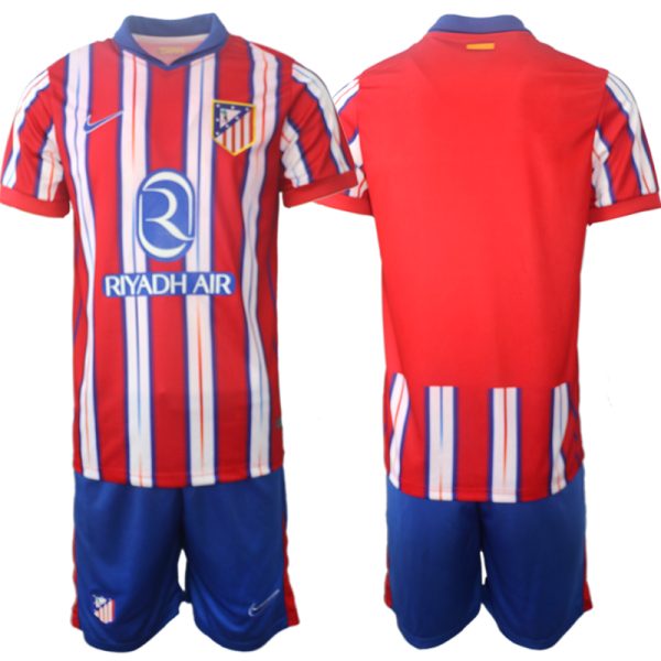 Nieuwe Atletico Madrid Thuisshirt 2024/25 Voetbalshirts Korte Mouw (+ Korte broeken) Kopen