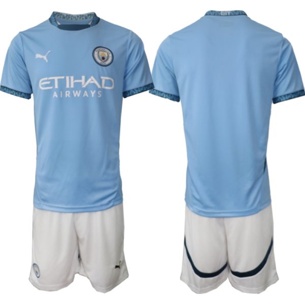 Nieuwe Manchester City Thuisshirt 2024/25 Voetbalshirts Korte Mouw (+ Korte broeken) Kopen