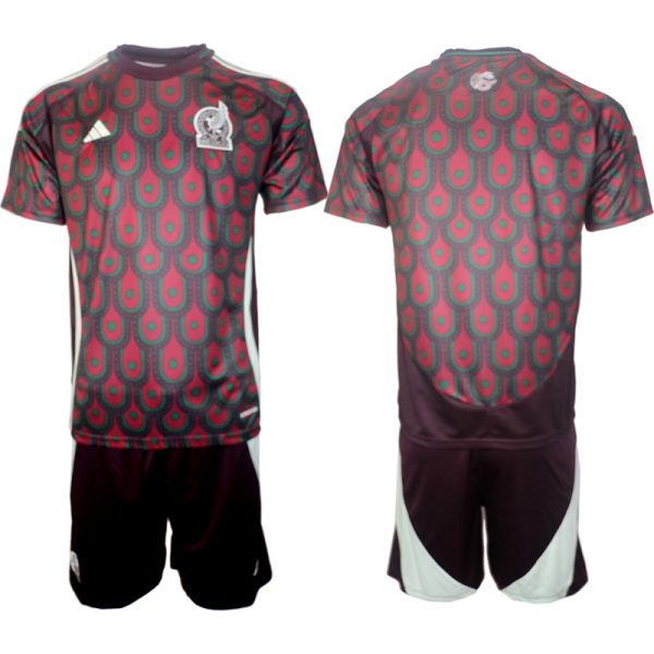 Nieuwe Mexico Thuisshirt Copa América 2024 Voetbalshirts Korte Mouw (+ Korte broeken) Kopen