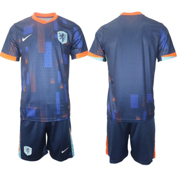 Nieuwe Nederland Uitshirt EK 2024 Voetbalshirts Korte Mouw (+ Korte broeken) Kopen